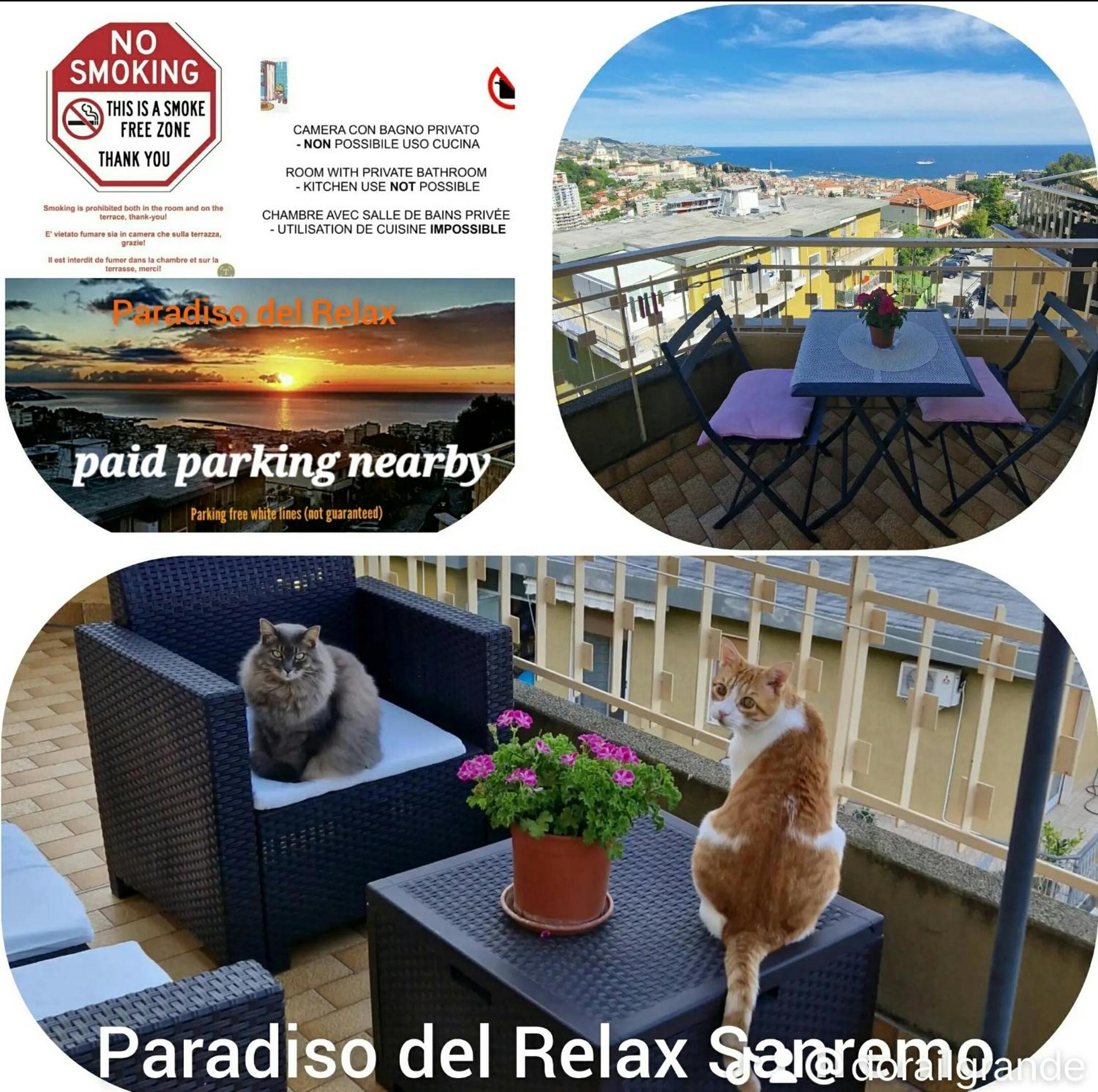 Il Paradiso Del Relax Private Room With Bathroom Parking Sanremo Exterior foto